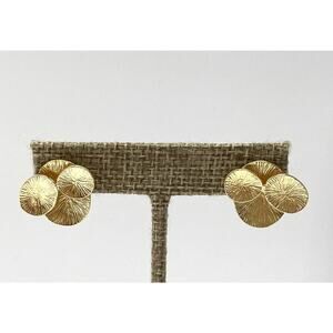 Jorge Revilla Lily Earrings 925 Gold Overlay Designer